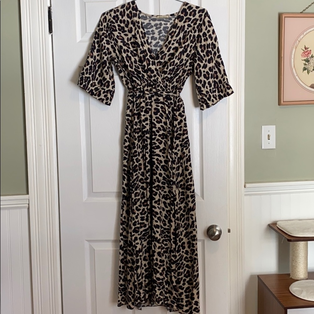 Leopard Print Maxi Dress
